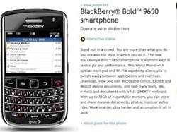 BlackBerry Bold 9650 goes to Sprint